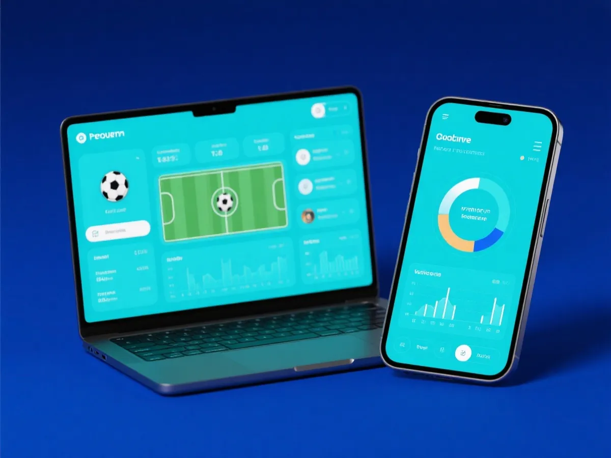 欧冠数据看板与互动分析示意图