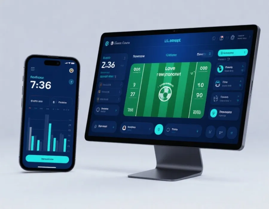 多终端即时比分看板示意图